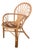 Mid-Century Italian Sculptural Rattan Bamboo Armchair For Sale