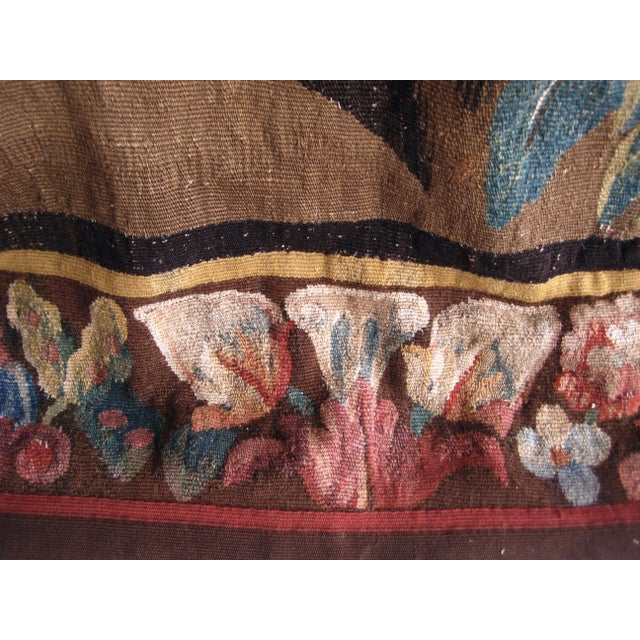 Aubusson Verdure Tapestry Birds and Cheery Trees Circa 17 Hundreds For Sale - Image 13 of 16