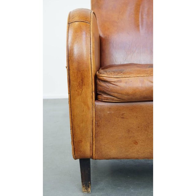 Vintage Leather Club Chair For Sale - Image 10 of 12