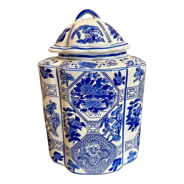 Large Chinoiserie Tea Jar Chairish