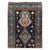 This early 20th-century Persian Heriz long runner presents a richly detailed geometric-floral composition across a deep...