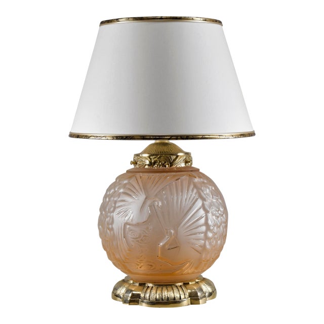French Art Deco Table Lamp by Muller Freres - 1930 France For Sale