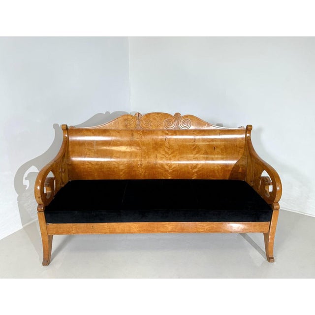 Bench in Birch Veneer, Russia, Early 19th Century For Sale - Image 3 of 13