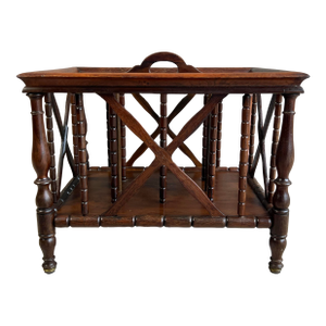 Early 20th Century English Canterbury Wooden Magazine Rack