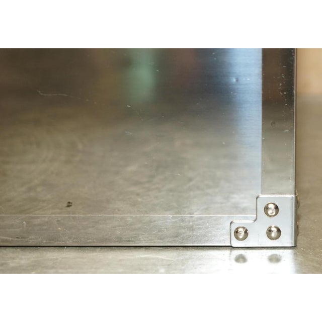 Chrome & Steel Storage Trunks, Set of 3 For Sale - Image 11 of 18