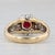 Ruby Diamond Halo Ring 18k Yellow Gold Size 6.25 Engagement Style For Sale In Greensboro - Image 6 of 8