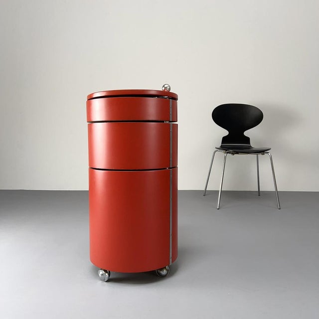 1960s Red Pop Art Bar Cart by Verner Panton for Bisterfeld & Weiss, 1960s For Sale - Image 5 of 11