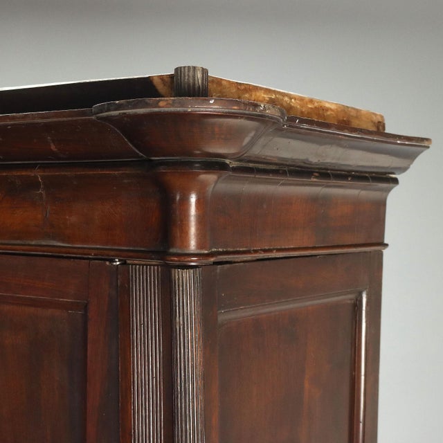 19th Century Louis Philippe Walnut Wardrobe, Italy For Sale - Image 8 of 16