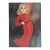 1960s Blonde Vamping in a Red Dress by Harry Jelinek (1905–1986) For Sale