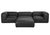 NOIR Augustus Modular Sofa, Left Corner, Santosa Matte Black Leather For Sale - Image 11 of 11