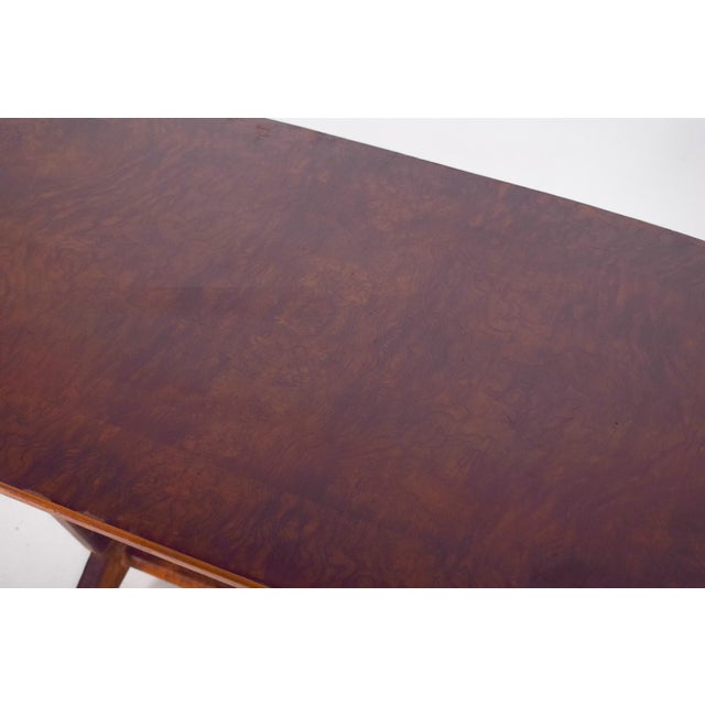 Wood Rectangular Coffee Table with V-Shaped Legs, 1950s For Sale - Image 7 of 9