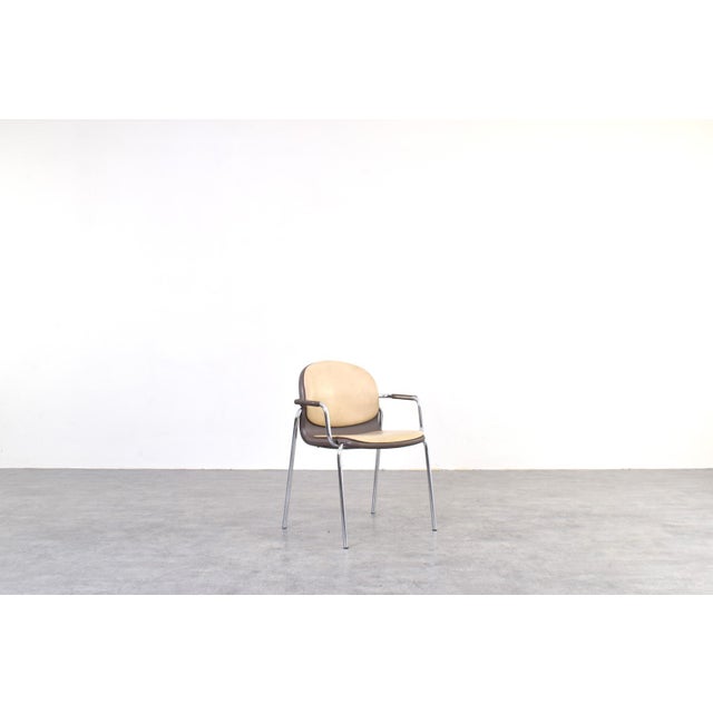 A set of eight chairs manufactured in the 1980s by the renowned German company Wilkhahn. The chairs are made of high-...