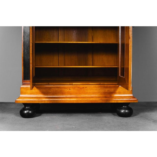 Brown Baroque-Style Linen Cabinet in Oak For Sale - Image 8 of 18