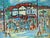 1965 Mid-Century Modern 'The Joyful Passage' Vintage Original Swedish Street Scene Oil Painting, Framed For Sale - Image 11 of 13