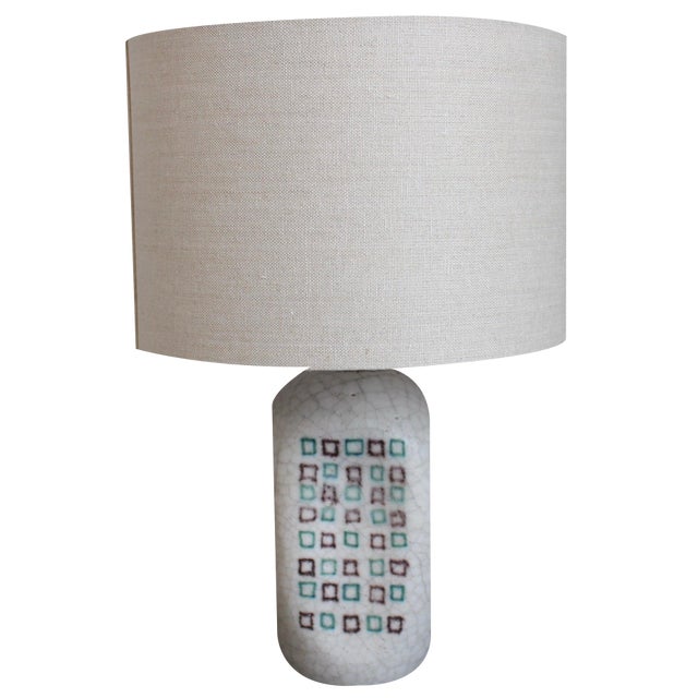 Vintage Italian Decorative Table Lamp by Guido Gambone, 1950s For Sale