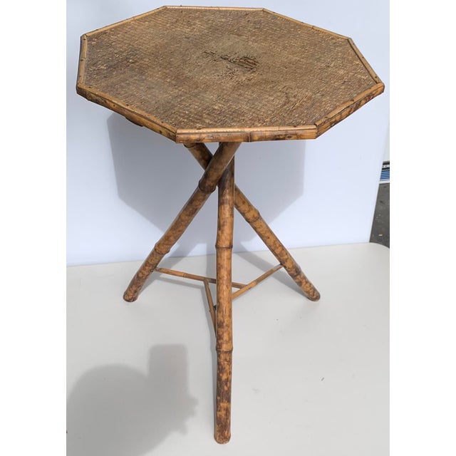 Vintage Bamboo Side Table For Sale - Image 4 of 6