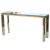 Mastercraft Brass and Glass Console Sofa Table For Sale