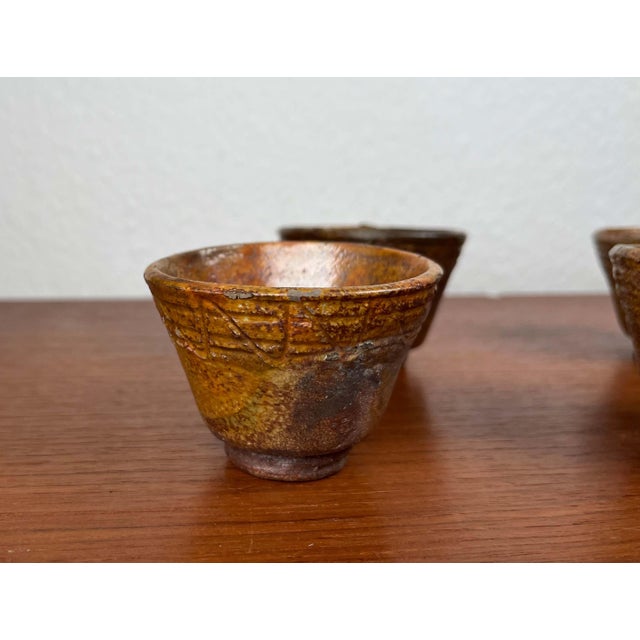 Ceramic Mid-Century Modern Danish Studio Pottery Shot Glasses, 1960s, Set of 6 For Sale - Image 7 of 18
