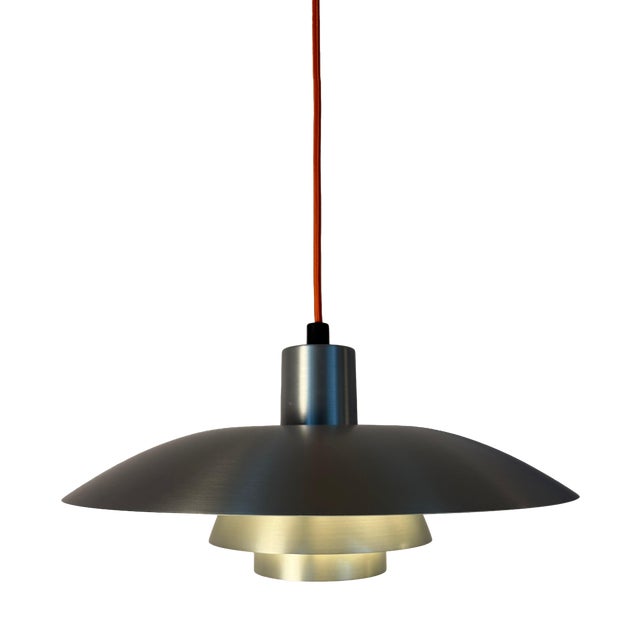 Silver Brushed PH4/3 Louvered Lamp by Poul Henningsen for Louis Poulsen For Sale