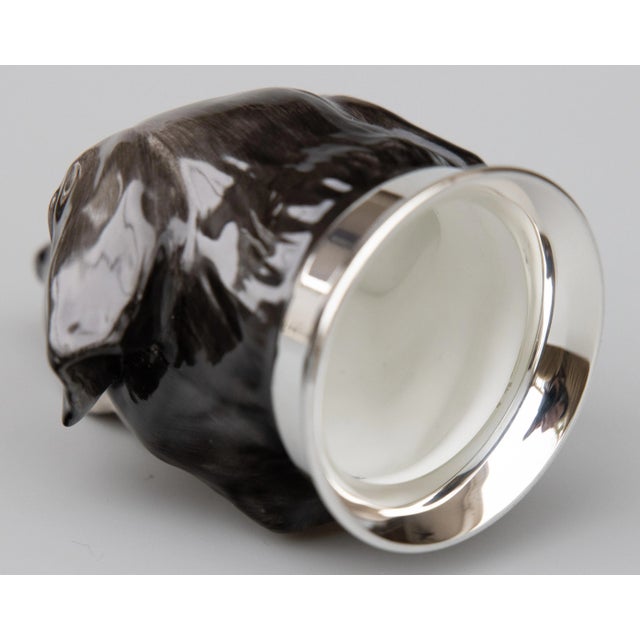 Ceramic English Staffordshire Great Dane Dog Equestrian Stirrup Cup For Sale - Image 7 of 9