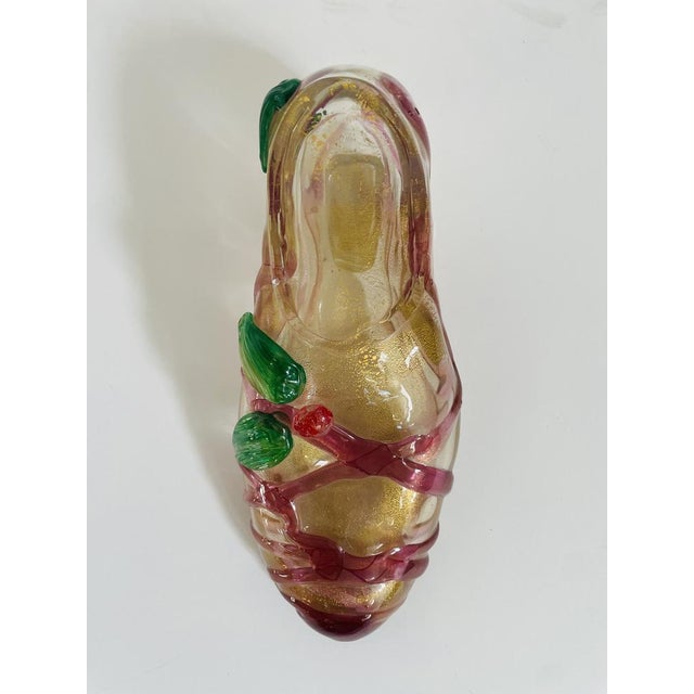 Glass Glass Sculpture Shoe by Pino Signoretto for Redusart, 1970s For Sale - Image 7 of 15