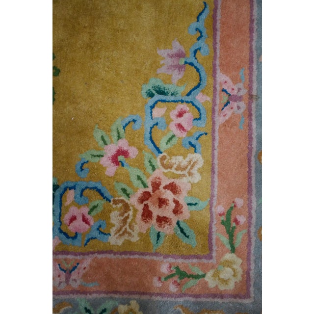2000 - 2009 Chinese Golden Rug with Luck Motif For Sale - Image 5 of 8