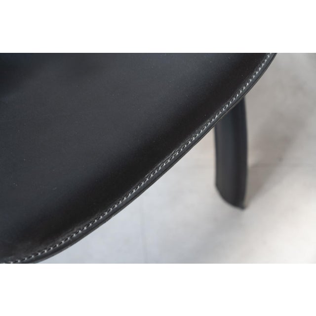Italian Leather Armchair from Stine Line, 1990s For Sale - Image 6 of 12