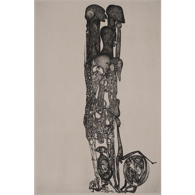 Fred DEUX (1924-2015) Internal Parade, 1974 Original engraving (Moret workshop) Signed in pencil Numbered out of 50 copies...