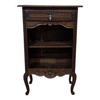 Louis XV Style Oak Bookcase with Drawer, 1900s For Sale