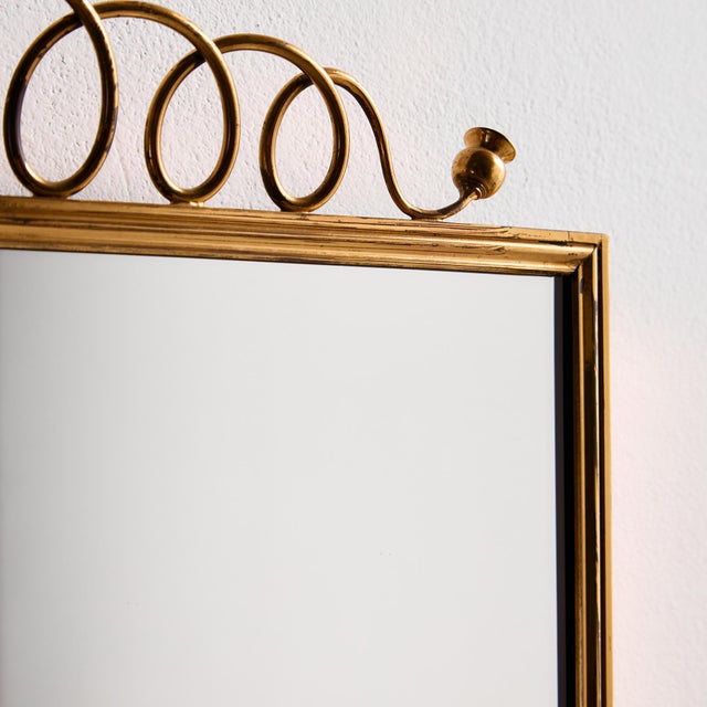 Metal and Brass Framed Mirror For Sale - Image 3 of 18