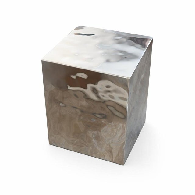 Contemporary Aura Sculptural Metal Pedestal by Veliento For Sale - Image 3 of 8