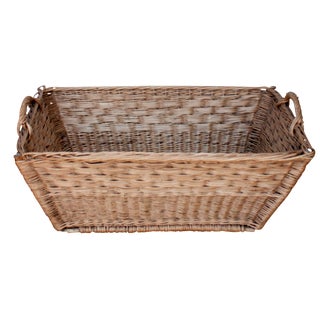 Large Vintage French Laundry Basket For Sale