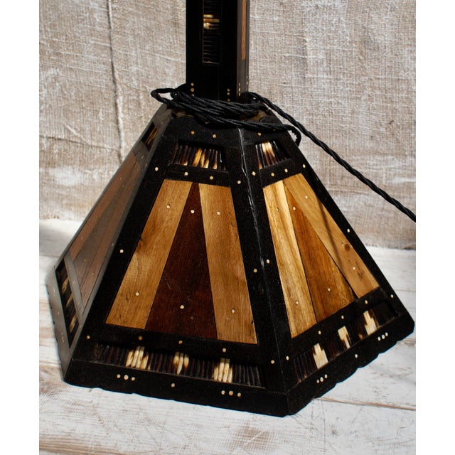 Art Deco Porcupine Quill Floor Lamp, 1920s For Sale - Image 3 of 10