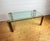 Modernist Art Deco Style Glass and Brass Coffee Table, 1980s For Sale - Image 6 of 11