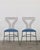 Blue 1950s Martini Chairs With Blue Velvet Seats and Sculptural Metal Frames — A Pair For Sale - Image 8 of 8
