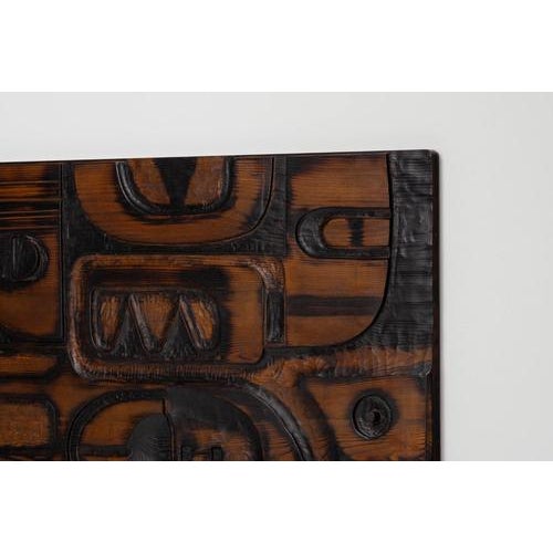Vintage Wall Panel in Pine by Francesco Pasinato, Italy, 1970s For Sale - Image 16 of 18