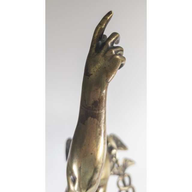 Metal 19th Century 34" Italian Grand Tour Bronze of Flying Mercury After Giambologna For Sale - Image 7 of 18