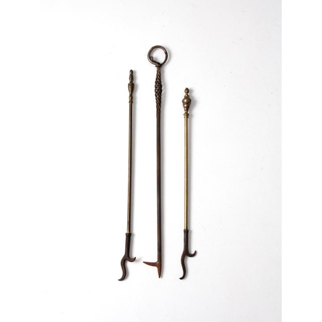 Antique Brass Fireplace Pokers Set of 3 Chairish