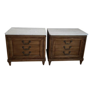 Metz Midcentury Italian Fruitwood Nightstands - a Pair For Sale