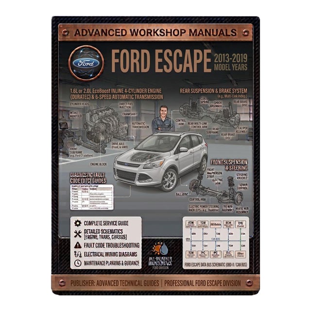 Ford Escape 2013-2019, Car Repair Manual, Workshop Guide Book For Sale