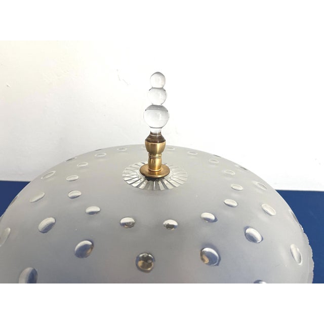Deco Cut Glass Ceiling Light, 1940s For Sale - Image 12 of 18
