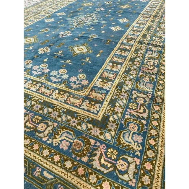 Blue Blue Vintage Tunisian Rug For Sale - Image 8 of 17