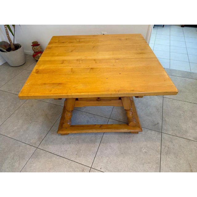 Rustic Farmhouse Table in Natural Pine and Beech, G2406 For Sale - Image 11 of 13