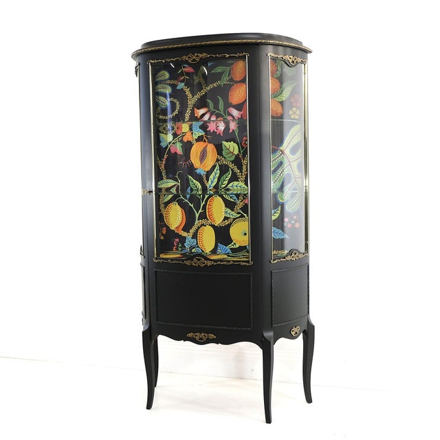 Vintage Louis XV / Louis XVI Style Display Cabinet For Sale - Image 9 of 10