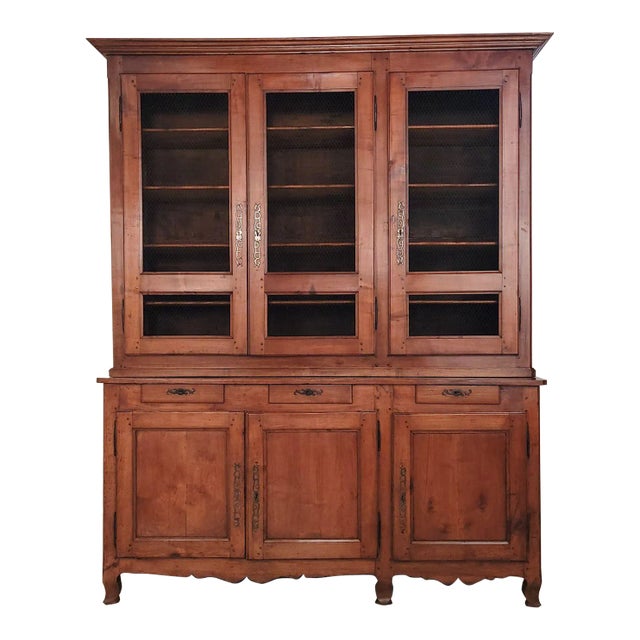 Rare Louis Philippe Cherry Large Two-Part Cabinet, France Circa 1840 For Sale