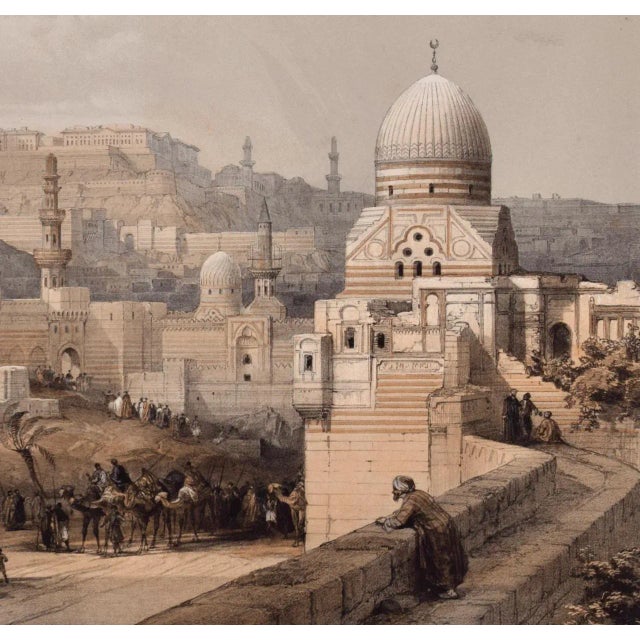 The Citadel of Cairo: 19th C. Hand-Colored Roberts Lithograph, 1849 For Sale - Image 4 of 6