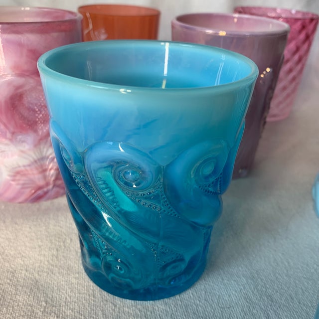 1930s Rare Eclectic Collection Art Glass Tumblers - Set of 10 For Sale - Image 9 of 12