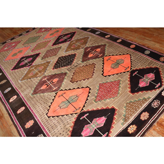 Turkish Early 20th Century Geometric Turkish Kars rug no. j3476 For Sale - Image 3 of 11