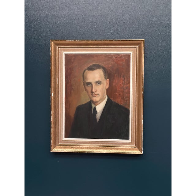 Carl Magnus Lindqvist, Portrait, 1960s, Oil on Panel, Framed For Sale - Image 7 of 18