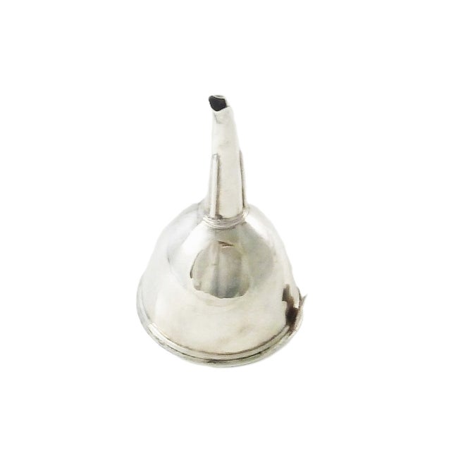 Metal Georgian Sterling Silver Wine Funnel, Strainer or Sieve : English Antique, Hallmarked 1803 For Sale - Image 7 of 9